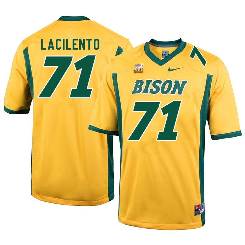 Men #71 Luke LaCilento North Dakota State Bison College Football Jerseys Sale-Yellow - Click Image to Close